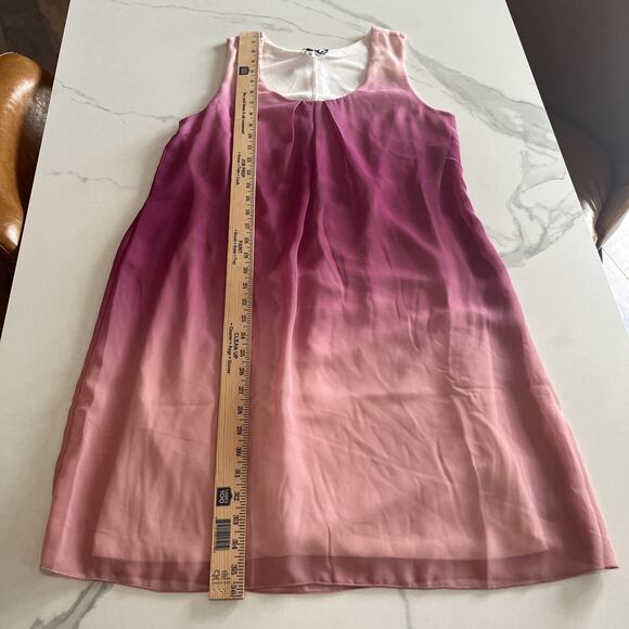 Venus Women's Pink Orchid Purple Ombre Chiffon Overlay Sleeveless Dress Size 8 - Picture 5 of 12